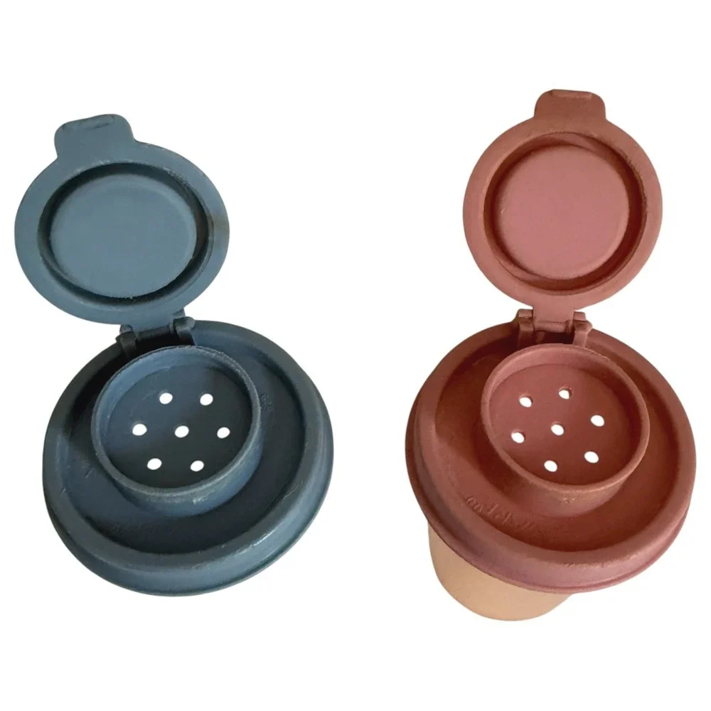 Vintage Tupperware Salt And Pepper Shaker Set of 2 Mini Midget Flip Top Spice